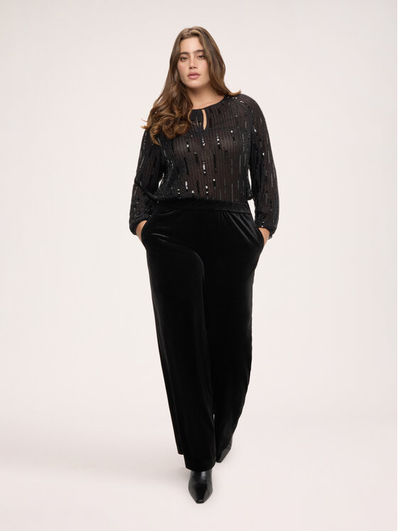 Fiorella Rubino Fiorella Rubino Spodnie materiałowe P019L002564N033 Czarny Regular Fit