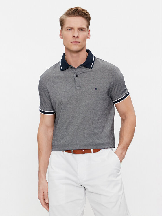 Tommy Hilfiger Tricou polo Monotype Oxford Collar Reg Polo MW0MW34778 Gri Regular Fit