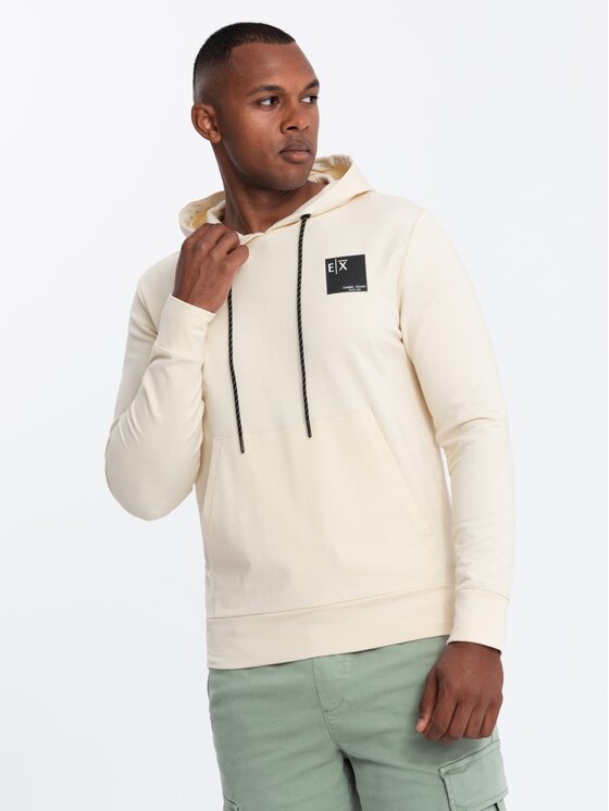 Ombre Ombre Mikina OM-SSNZ-0162 Bílá Regular Fit
