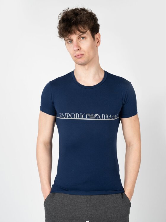 Emporio Armani Emporio Armani T-Shirt 1110353F729 Modrá Slim Fit