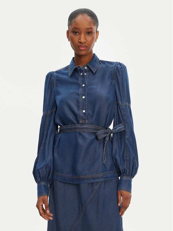 Munthe Munthe Jeanshemd Pikine 252101525207 Blau Regular Fit