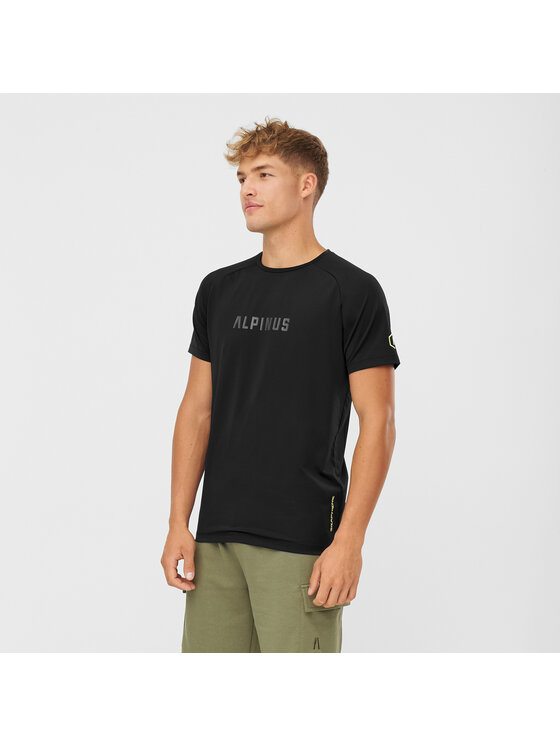 Alpinus Alpinus T-Shirt Dirfi Czarny Regular Fit
