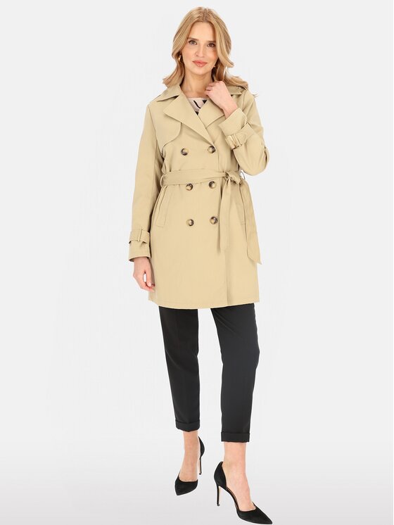 Perso Perso Prechodný kabát BLE252682F Béžová Regular Fit