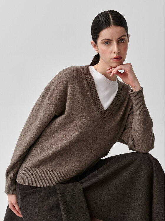 TATUUM TATUUM Sweter ELNERKA 1 Brązowy Classic Fit
