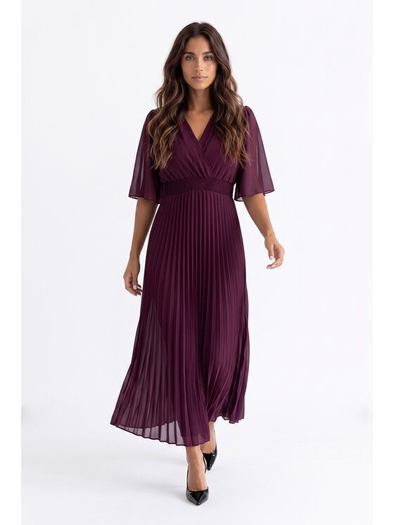 FIGL FIGL Sukienka koktajlowa M1124 Fioletowy A-Line Fit