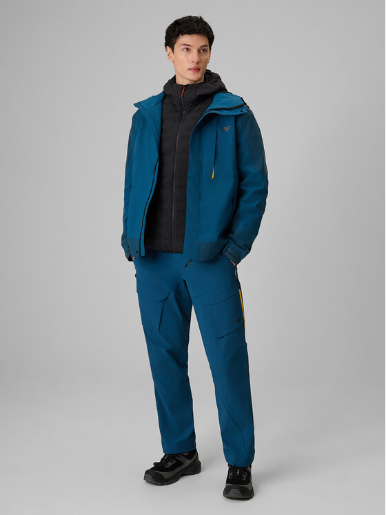 4F 4F Kurtka outdoor TREKKING Turkusowy Regular Fit