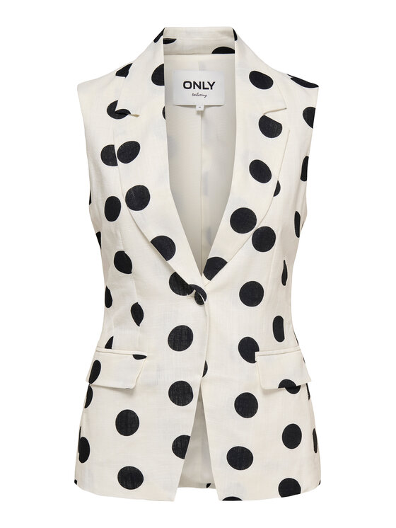 ONLY ONLY Weste Viesta 15375017 Creme Slim Fit