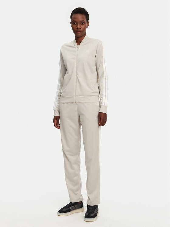 adidas Tepláková súprava Essentials 3-Stripes JD2686 Béžová Regular Fit