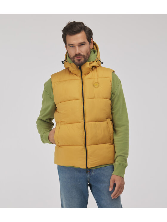 Lee Cooper Lee Cooper Kamizelka JERRY Żółty Regular Fit