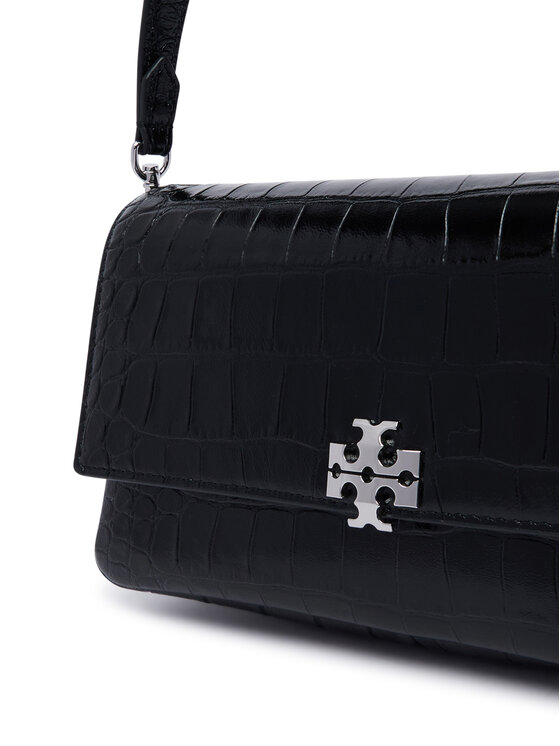 Tory Burch Tory Burch Táska Charlie Embossed Croc Small Shoulder Bag 183522 Fekete