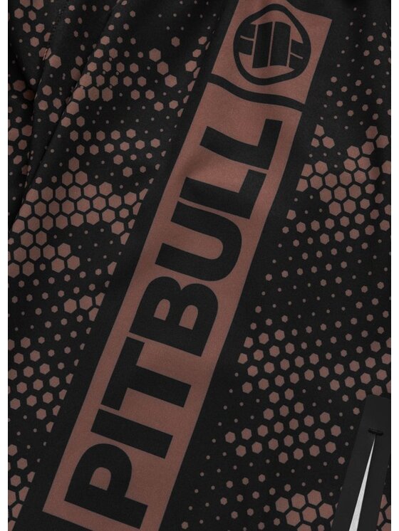 PITBULL PITBULL Szorty sportowe HEX CAMO HILLTOP Brązowy Regular Fit