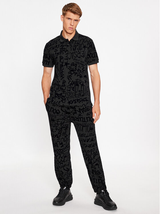 Versace Jeans Couture Versace Jeans Couture Pantaloni trening 75GAA315 Negru Regular Fit