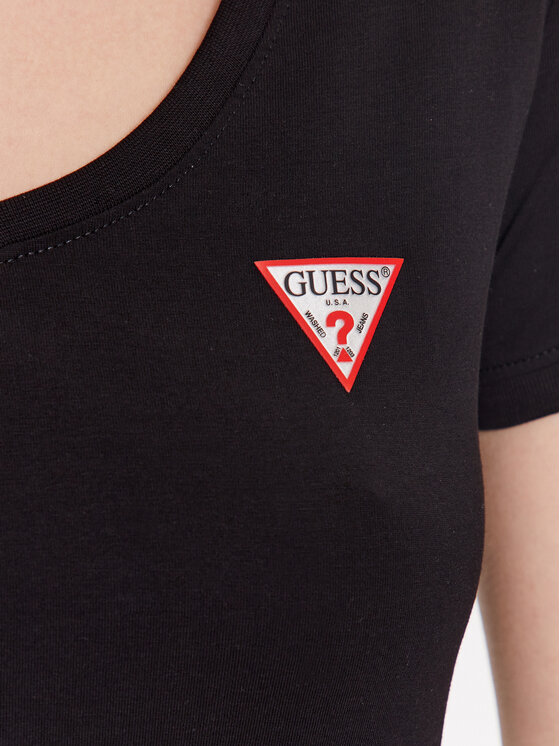 Guess Guess Póló W2YI45 J1314 Fekete Slim Fit