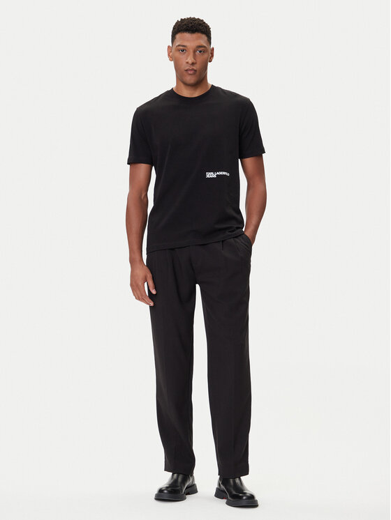 Karl Lagerfeld Jeans Karl Lagerfeld Jeans Marškinėliai A4M17027 Juoda Regular Fit