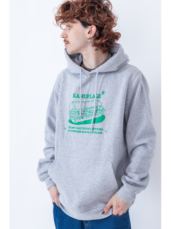 Kamuflage Kamuflage Bluza Sandwich Szary Loose Fit