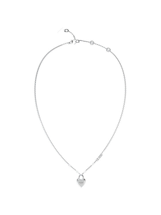 Guess Guess Naszyjnik JUBN04210JWRHT/U Srebrny