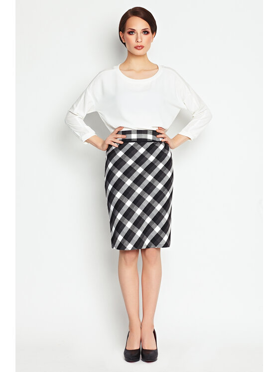 Awama Awama Spódnica A107 Biały Basic Fit