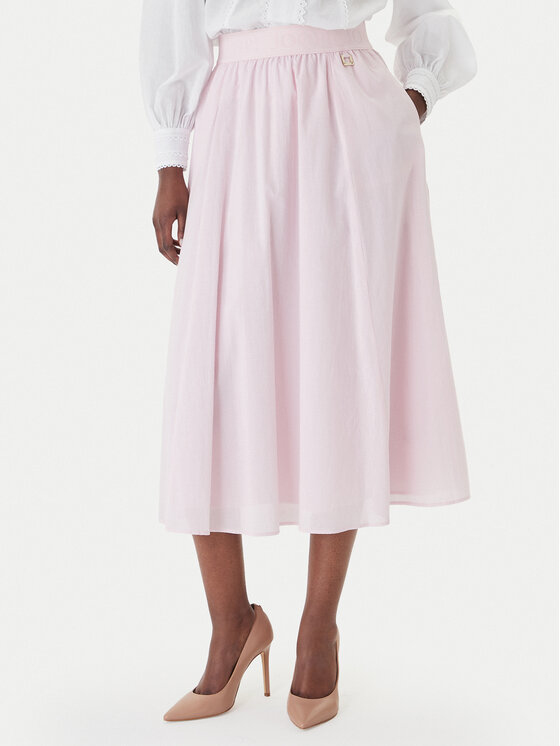 JOOP! Spódnica midi Sedef 30102096 Różowy Regular Fit
