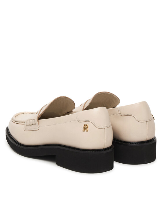 Tommy Hilfiger Tommy Hilfiger Loafers Elettra Penny Leather FW0FW09360 Écru