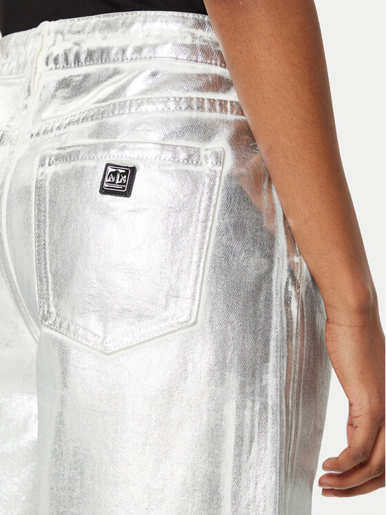 Armani Exchange Armani Exchange Hlače iz tkanine XW000056 AF10836 M8047 Srebrna Relaxed Fit