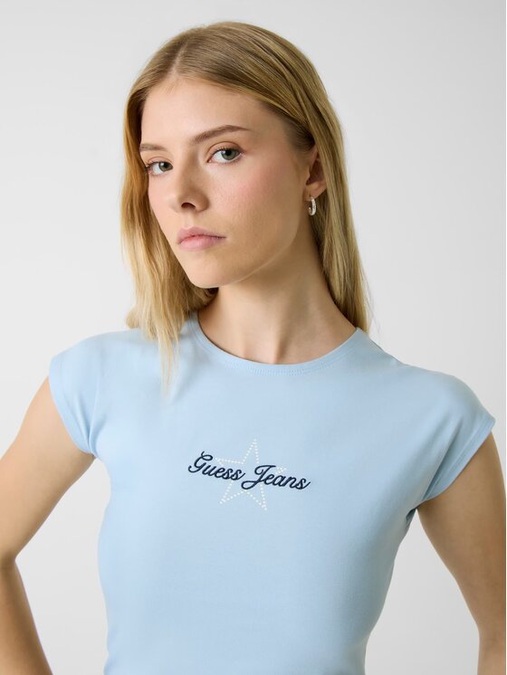 Guess Jeans Guess Jeans T-Shirt 180636 Niebieski Classic Fit