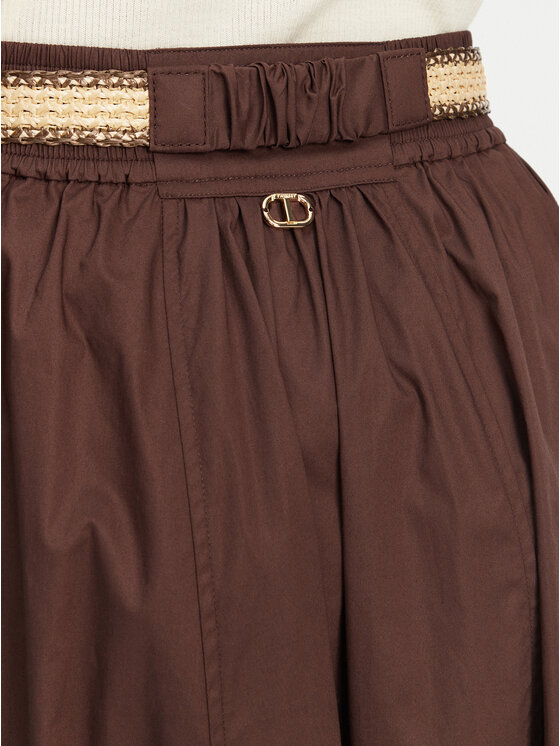 TWINSET TWINSET Trapéz szoknya 251TT202J Barna Regular Fit