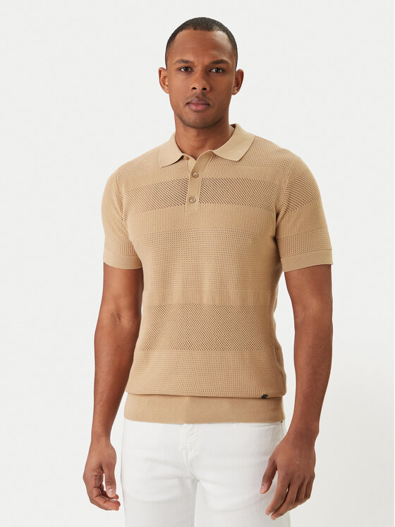 KARL LAGERFELD Tricou polo 655009 562301 Bej Regular Fit