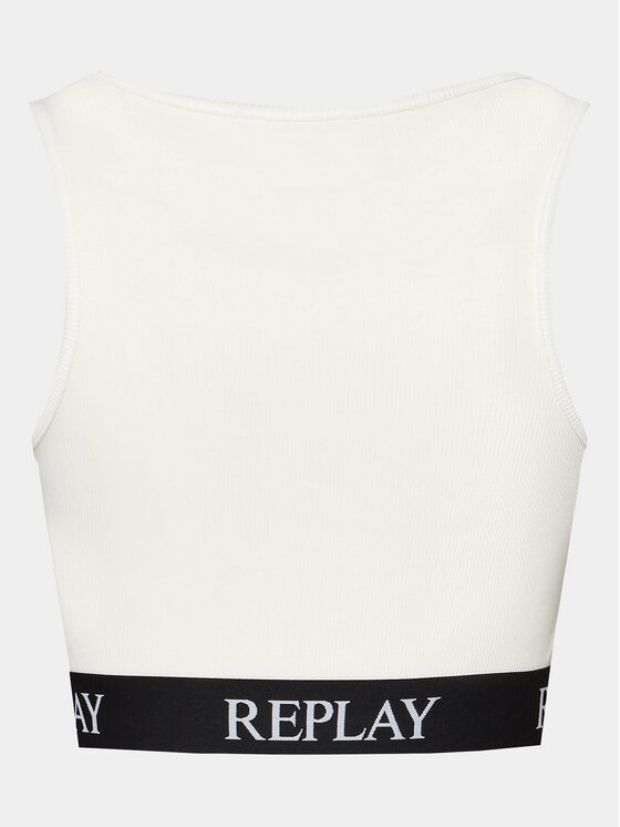 REPLAY Replay Felső W3782C.000.23687P Ekru Slim Fit