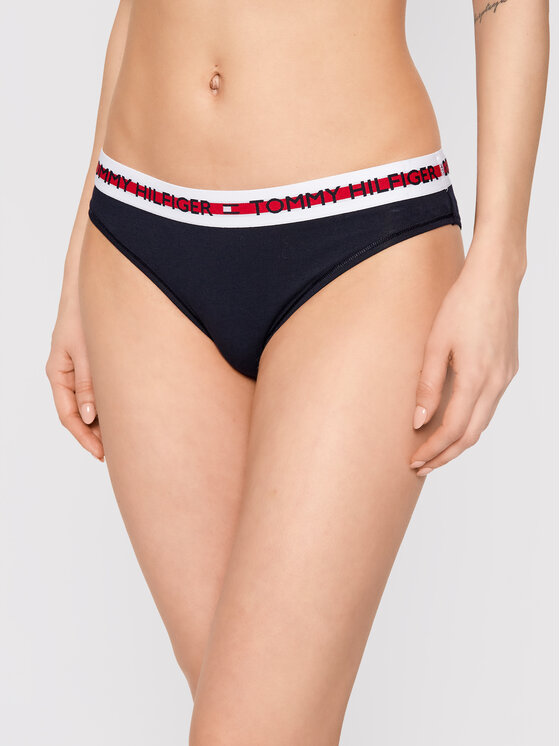 Tommy Hilfiger Klasické nohavičky UW0UW02455 Tmavomodrá