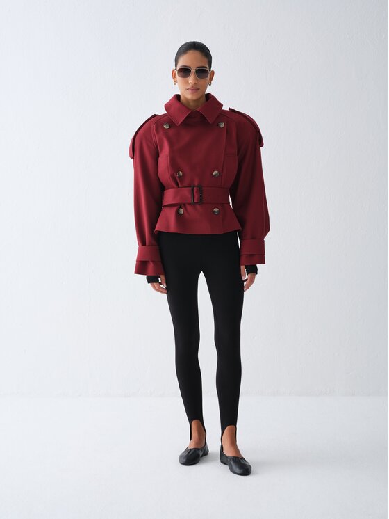 La Mania La Mania Trencz KARTER Bordowy Basic Fit