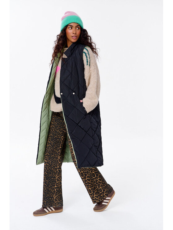 NAOKO NAOKO Bezrękawnik Grove Walk Zielony Regular Fit