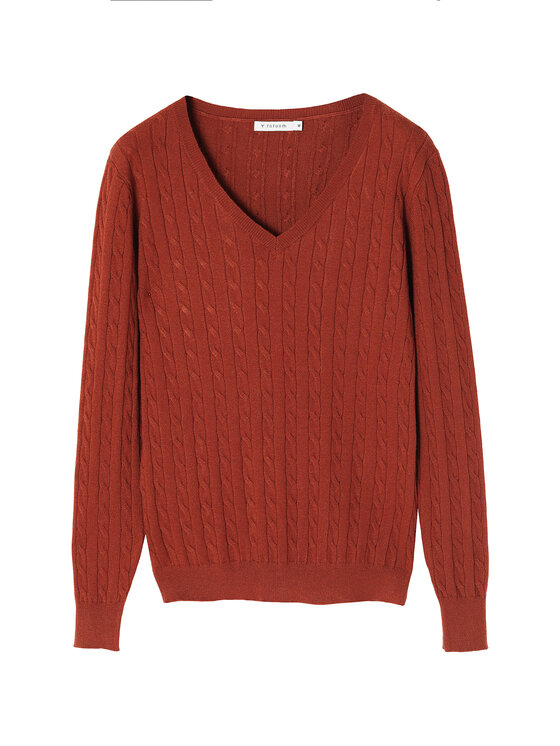 TATUUM TATUUM Sweter WIRO Pomarańczowy Classic Fit