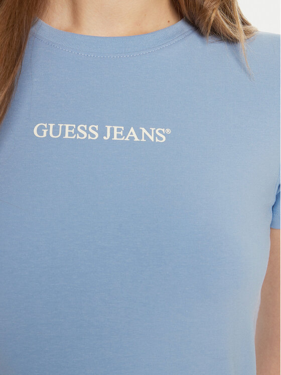 Guess Jeans Guess Jeans T-Shirt W4YI01 J1314 Błękitny Regular Fit