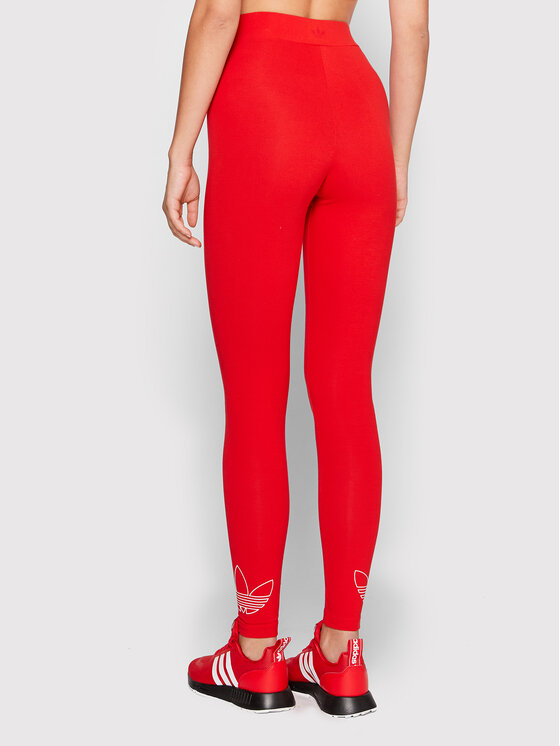 adidas Leggings HK5169 Rosso Slim Fit Modivo