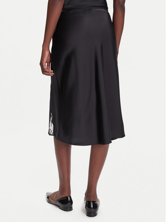 Calvin Klein Calvin Klein Midi szoknya LV044C672G Fekete Regular Fit