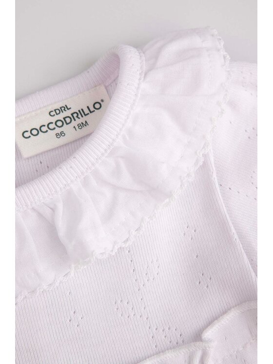 Coccodrillo Coccodrillo Body dziecięce ZC4112101CGN-001 Biały Regular Fit