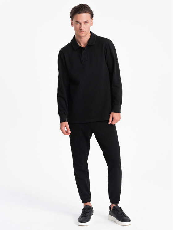 Ombre Ombre Tepláková souprava Z71 Černá Regular Fit