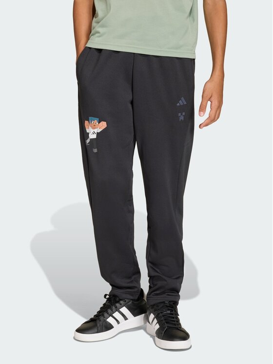 adidas adidas Spodnie materiałowe Minecraft Czarny Regular Fit