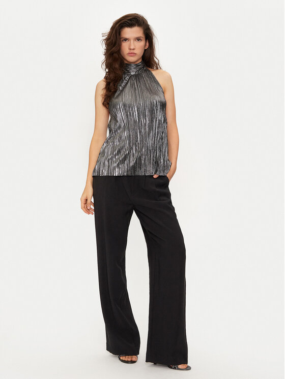 Bruuns Bazaar Bruuns Bazaar Bluzka BBW3706 Srebrny Regular Fit