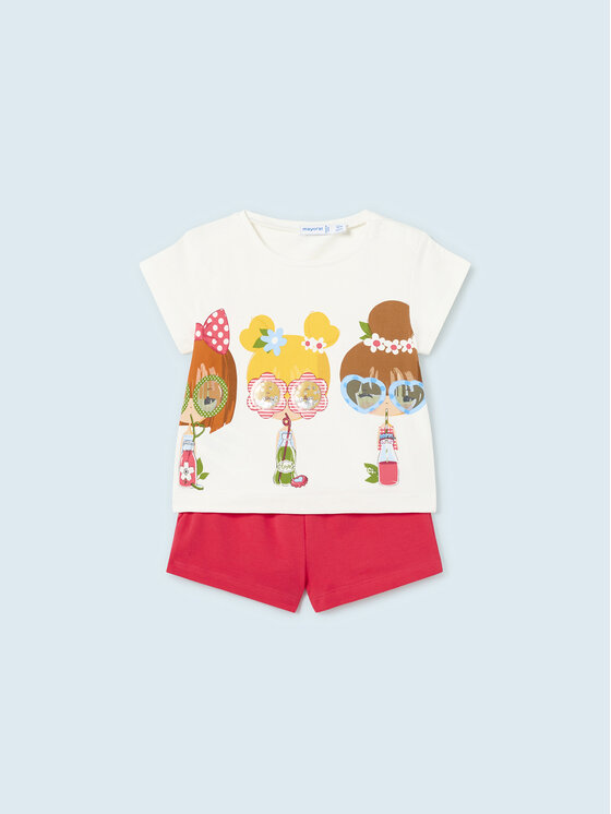 Mayoral Set tricou și pantaloni scurți sport 1276 Colorat Regular Fit