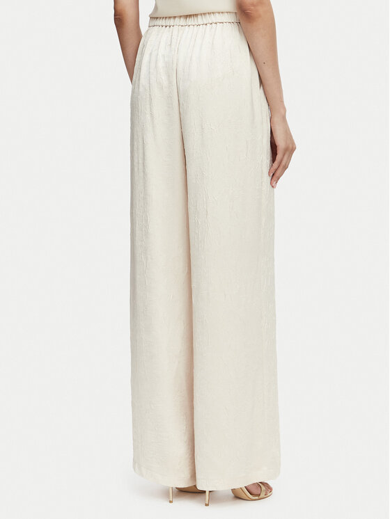 Guess Guess Pantaloni din material W6GB2 8W2103 Bej deschis Wide Leg