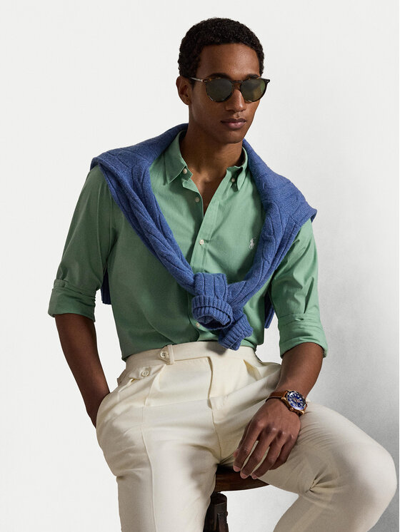 Polo Ralph Lauren Polo Ralph Lauren Košulja 710929348500 Tirkizna Slim Fit