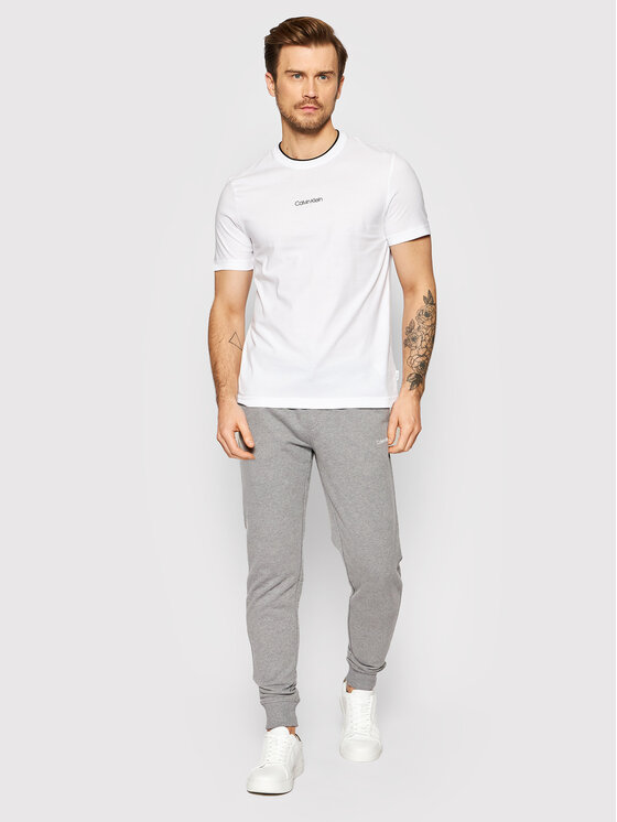 Calvin Klein Calvin Klein Долнище анцуг Small Logo K10K107954 Сив Regular Fit