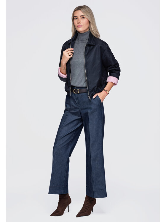 Ombre Ombre Kurtka przejściowa OW-JT-E0003 Granatowy Relaxed Fit