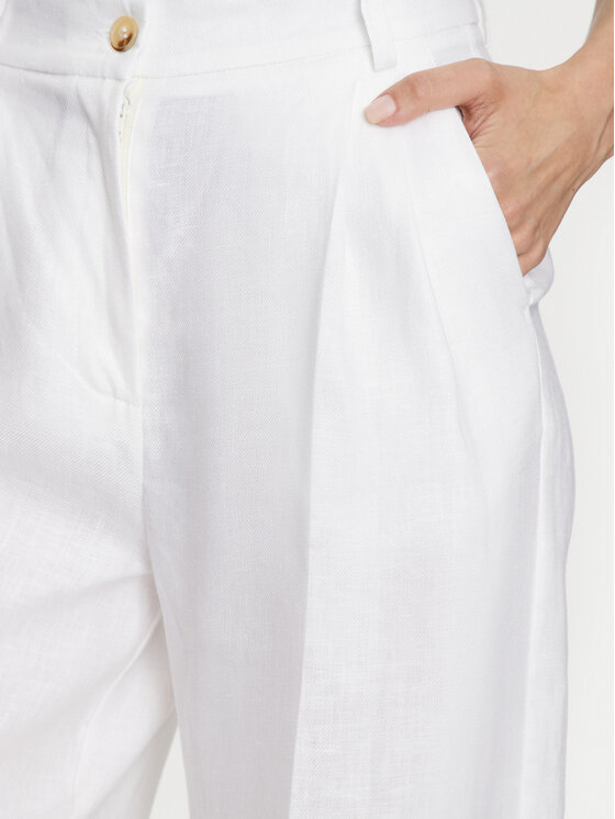 ViCOLO ViCOLO Штани з тканини TB0793 Білий Regular Fit