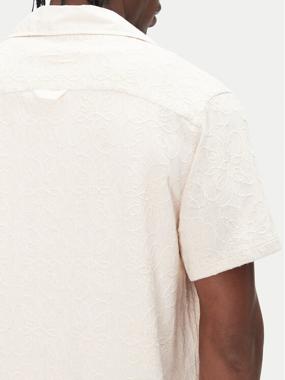 Filling Pieces Filling Pieces Koszula Resort 9179980 Écru Regular Fit