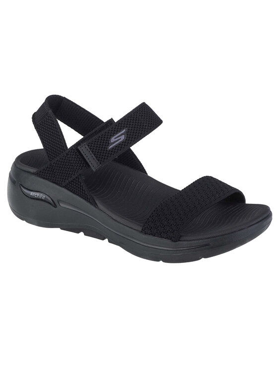 Skechers Skechers Sandali Go Walk Arch Fit Sandal - Polished Nero