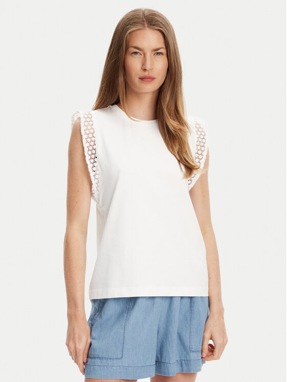 United Colors Of Benetton United Colors Of Benetton Μπλουζάκι 3IFVD10AC Λευκό Regular Fit