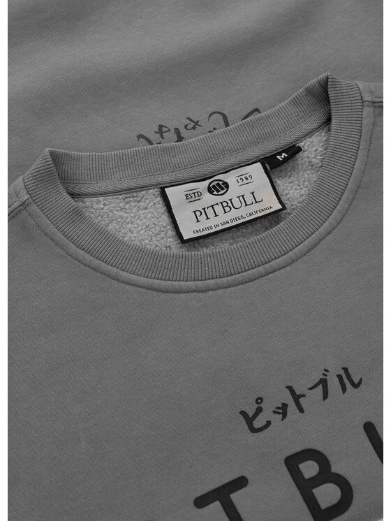 PITBULL PITBULL Bluza Washed MT FUJI Szary Regular Fit