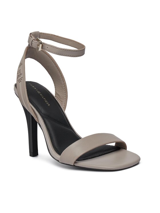 Tommy Hilfiger Tommy Hilfiger Sandale Sporty Leather High Heel Sandal FW0FW07795 Bež